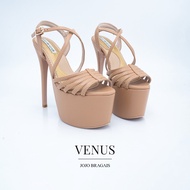 Jojo Bragais Venus Nude-Matte 6.5-Inch High Heels | Pageant Heels | Platform Heels