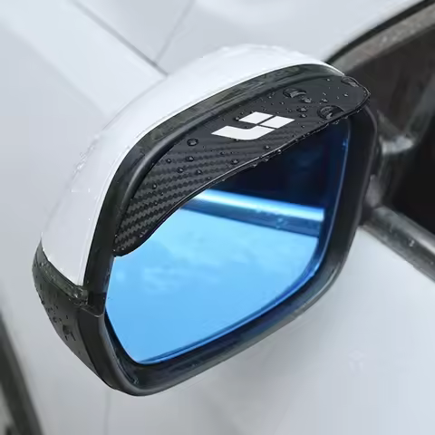 Car Rain Eyebrow Rearview Mirror Visor Carbon Fiber Texture Auto Accessories For Li L9 Lixiang MAX L