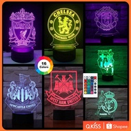 3D LED Night Light Liverpool Chelsea Manchester Arsenal 3D Night Light FA Football Club Bedside Tabl