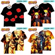 Naruto T Shirt Men Boys Girls Anime Figures Uzumaki Kakashi Sasuke Children's T-shirt Clothing Tees Kids Hero Tops