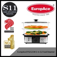 EuropAce EFS 2121W 2-in-1L Food Steamer (NEW LAUNCH) * READY STOCK