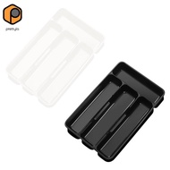 [prettyia] Silverware Organizer Cutlery Container 4 Compartment, Cutlery Tray, Utensil Organizer