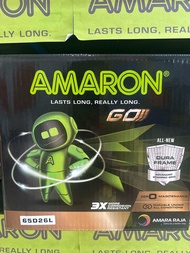 AMARON แบตเตอรี่รุ่นGO 65D26L/R =60 แอมป์ ขนาดยาว26 กว้าง18 สูง23 เซนติเมตร