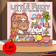 1pc Little Fuzzy Scene, Coloring Book For Adults And Teens, Colouring Books Super Cute Designs Of Co