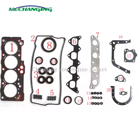 For TOYOTA AE100/110 AT192 AL50 5AFE 8AFE Full Set Automotive Spare Parts Engine Seal Overhaul Gaske
