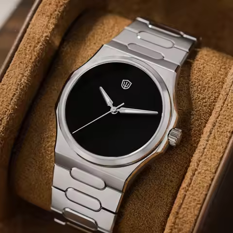 Watchdives WD0016 Super Black Men Watch Ultra Light-Absorbing Dial VH31/VH60 Sweep Second Quartz Mov