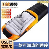 USB發熱睡袋電加熱戶外防寒露營電熱毯加厚車載午休墊自發熱被子