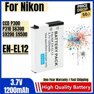 EN-EL12 Battery 3.7V 1200mAh Rechargeable Batteries And Charger for Nikon CCD P300 P310 S6300 S9200 