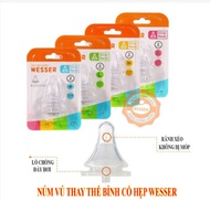 {CHÍNH HÃNG} - Núm ty Wesser cổ hẹp đủ size vỉ 2 núm