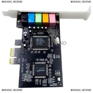 WHUEAL PCI-E 5.1 Sound Card Computer PCIE 5.1 Channel 3D Audio 6 Channels 3D Games Music Digital Sou