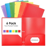 Folder dengan Poket, Folder Plastik Berwarna-warni untuk Sekolah, Rumah, Pejabat, Penyusun Folder Fa