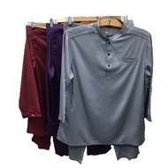 Men Plus size XXXL Big and Tall Raya Baju Melayu Set