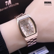 BISA COD  JAM TANGAN WANITA SEVEN MINUTE ORIGINAL RANTAI STAINLESS