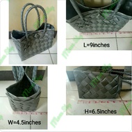 Mini Plastic Bayong Bag - Market Bag Size in inches (4.5x9x6.5)