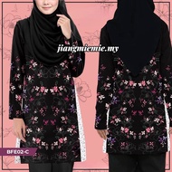 Baju Muslimah Couple Flower Print Tshirt Muslimah Jersey Plus Size Jersey Muslimah Malaysia Baju Muslimah Microfiber Jersey  Muslimah