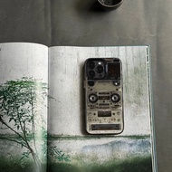 Retro Recorder Niche Creative Fun Phone Case Suitable for iPhone 14promax 15promax 14 15 16 13 12 11