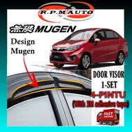 (4 PCS)Air Press Persona Window Tingkap kereta Door Visor Mugen move small tingkap kereta Persona (W