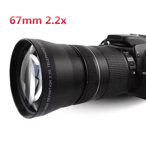 Universal Telephoto 67mm 2.2x Tele Lens lentes Close up Lente for Nikon Canon Sony D7100 D5000 D3200