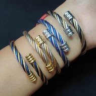 Bangle unisex twisted high quality stainless steel