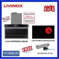 Livinox LCH-COPPERDC-GM-90 Cooker Hood + Electrical Hob