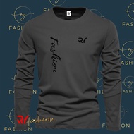 Ry Fashion - Kaos Pria Lengan Panjang Ry Fashion Tegak Motif Hitam - Kaos Distro Premium Pria Dan wa