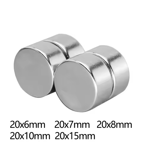 20x6mm 20x7mm 20x8mm Powerful Magnets Strong Disc Magnets For Fridge, DIY, Building, Scientific, Cra