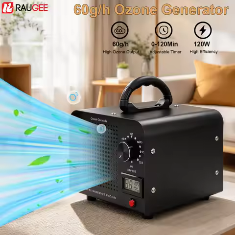 Ozone Generator 60000mg Ozone Machine Portable Odor Eliminator Removal O3 Ionizer Mini Air Purifier 