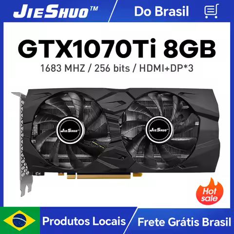 JIESHUO NVIDIA GeForce gtx 1070ti 8g，GTX 1070 8GB 2048SP video graphics card GDDR5 256bit GPU for co