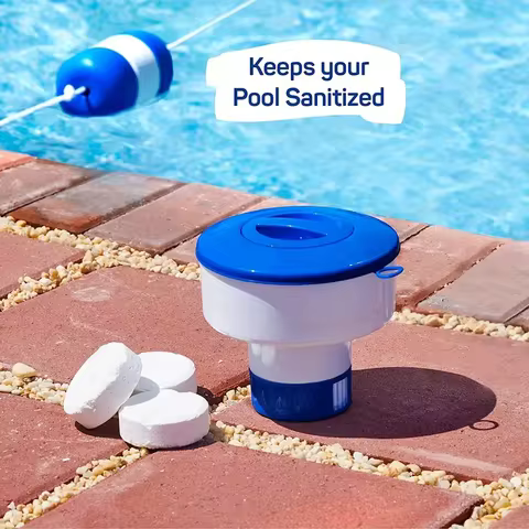 Swimming Pool Chlorine Float Suitable for 3 Tables with 7 Diameters - Automatic Sterilizer for Chlor