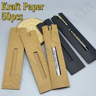 100pcs Ballpen Packaging/Packaging For Pen/Kraft Paper Pen Sleeve/Kraft Pen Sleeve Pouch Pen Box