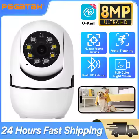2.4G 8MP Camera Wifi Full Color Night Vision IP Indoor Security Protection Monitor 5.0X Zoom Home Wi