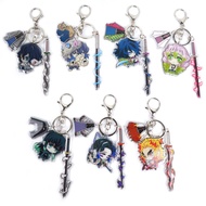 Anime Demon Slayer Keychain Tsuyuri Kanawo Iguro Obanai Tokitou Muichirou Acrylic Key Chain Pendant 