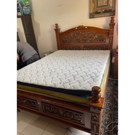 KATIL KAYU JATI QUEEN SIZE / QUEEN BED FRAME / KATIL QUEEN KING HARGA MURAH