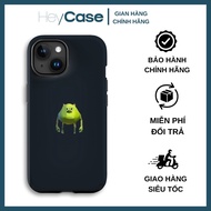 Mike Wazowski Monsters Inc meme phone case minimalist black background TPU plastic cover