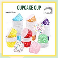 (10pc) Cupcake cup - unicorn cupcake holder unicorn cup polka dot cupcake