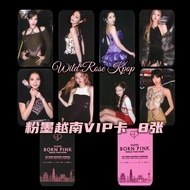 บัตร VIP BLACKPINK BORN PINK ของตกแต่งงานคอนเสิร์ตที่พิมพ์ชื่อ ของขวัญสำหรับผู้บริโภคในธุรกิจและวัสด