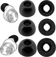 Replacement Memory Foam Eartips for Technics EAH-AZ100 Wireless Earbuds, Black Foam Ear Tips