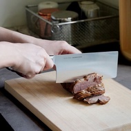 日本霜山 一體成形全鋼中式片刀-30cm