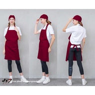 <apron>apron chef/apron barista /clemek barista/ cooking apron kitchen apron kitchen apron/ plain ma