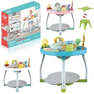 Five-in-one multifunctional jumping chair for infants 0-3Baby Game Table with Electronic Keyboard