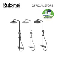 [Climate Voucher] Rubine Deckos Round Rainshower Column With Mixer Shelf | RSC-DECKOS-U2-BK | RSC-DE