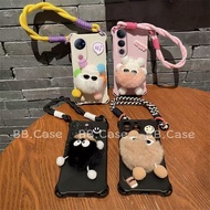Cartoon Casing VIVO V50 Lite Y04 Y29s Y29t Y29 Y39 Y38 4G 5G New Trend Fashion Fun Cute 3D Plush Dol