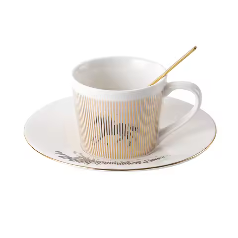 Creative Horse Anamorphic Cup Mirror Reflection Cup Hummingbird Mug Luycho Coffee Tea Set With Coast