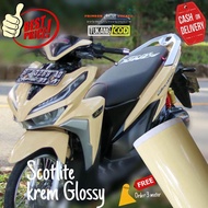 Stiker skotlet motor krem glossy scotlite krem scoopy sticker skotlet krem merk profix untuk motor k