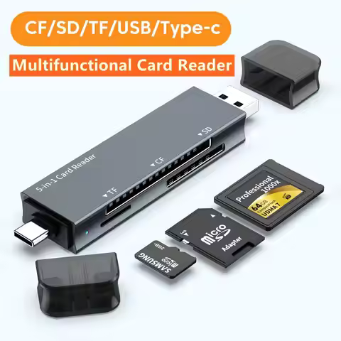 Multifunction USB Card Reader Type C SD TF CF Card Reader SD/TF Memory Card Camera Mobile Phone Card