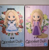 日版 魂限 迪士尼 QPosket Doll 愛麗絲 長髮公主 全2款 Q Posket 愛麗斯 Rapunzel 樂佩 景品 模型 Disney 一番 洋娃娃 毛公仔 Alice 可動