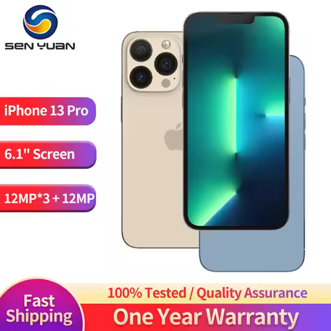 Apple iPhone 13 Pro 13pro 128/256GB ROM 6GB RAM 6.1" Super Retina OLED A15 IOS Face ID NFC Unlocked 