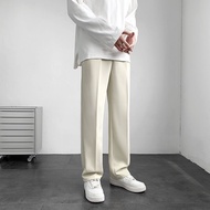Suit pants men's loose casual pants drop feeling wide leg pants straight tube drop feeling student D