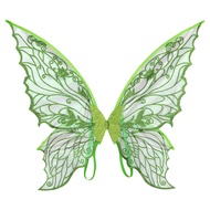 YOOJIA Halloween Butterfly Fairy Accessory Gradient Sheer Shiny Wings Fairy Angel Wings with Elastic