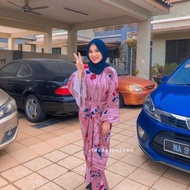 (CLEARANCE) TIE DRESS BY THEBAJUKEDAH / KAFTAN/ BAJU IKAT DEPAN / KAFTAN PARIO PRINTED/kAFTAN VIRAL